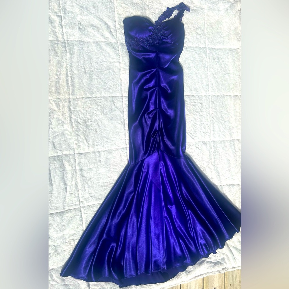 Caché Women’s Violet Mermaid Style Formal Gown